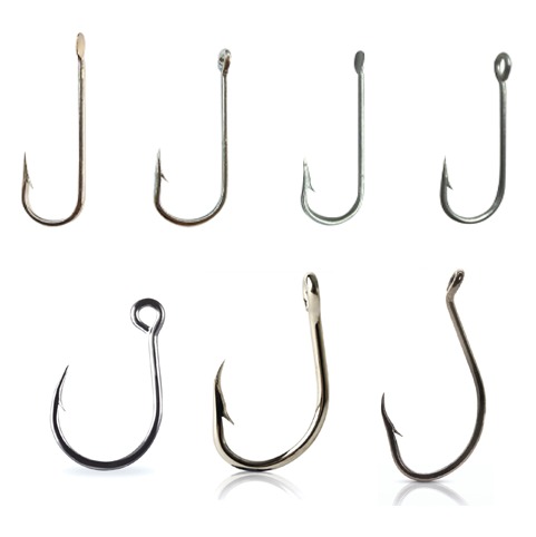 Assorted PULLER high-carbon and stainless steel fishing hooks