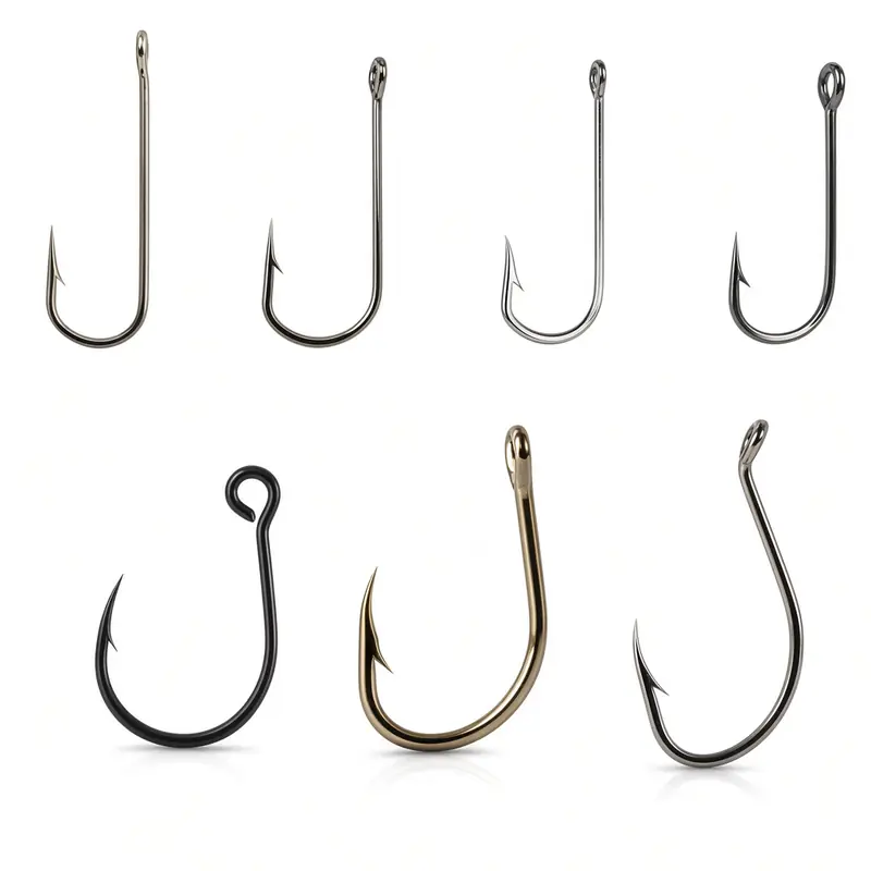 Assorted PULLER high-carbon and stainless steel fishing hooks